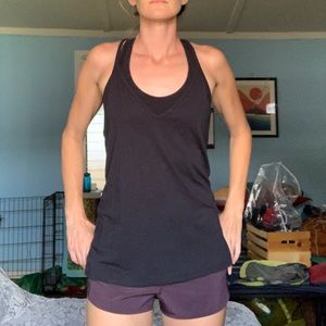 Lulu pima cotton v neck racerback